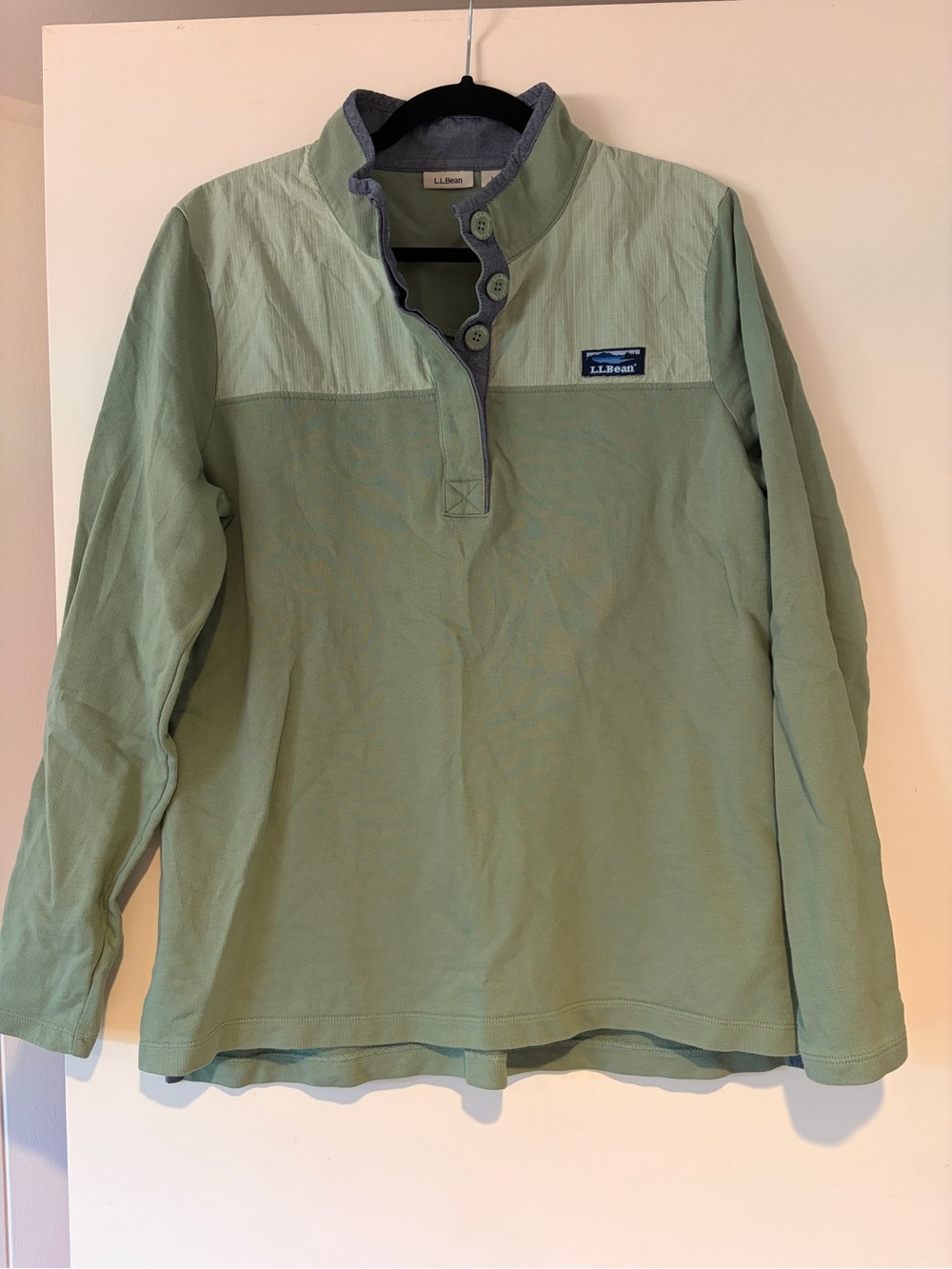 L.L.Bean Light Sage Pullover Top